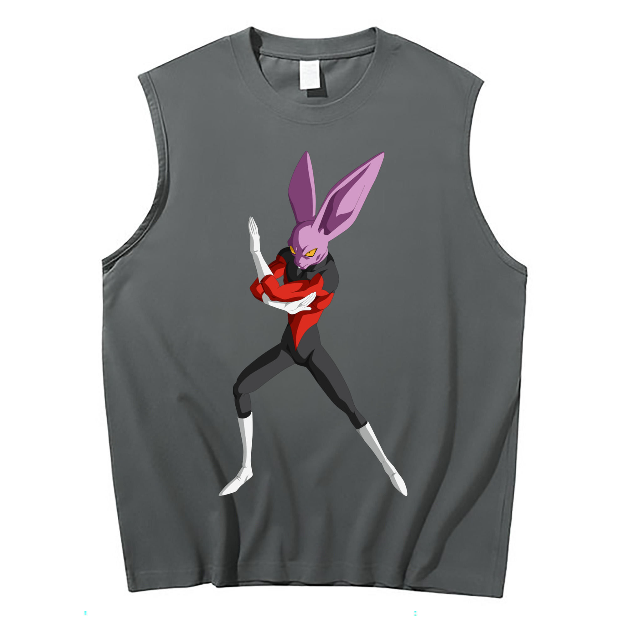 （画像用） ドラゴンボール ビルス 破壊神ビルス DRAGON BALL Beerus Birusu コットン100％タンクトップ（フロントプリント）
